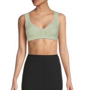 HERVÉ LÉGER Knit Bralette Top Ambrosia Green Medium